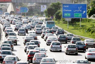 ترافیك سنگین در آزادراه قزوین-كرج