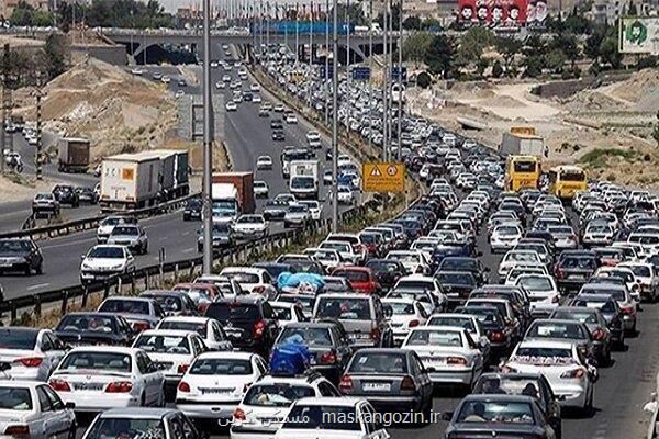 ترافیک سنگین در آزادراه کرج_قزوین و بالعکس