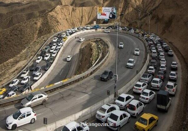 ترافیک سنگین در محور چالوس