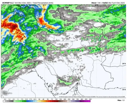 تداوم بارندگی های سنگین در سواحل شمالی اخطار برف در ارتفاعات ۷ استان