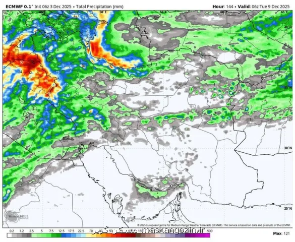 تداوم بارندگی های سنگین در سواحل شمالی اخطار برف در ارتفاعات ۷ استان