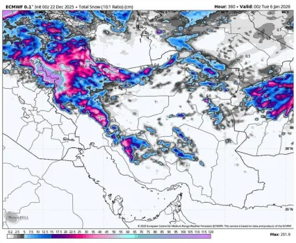 هشدار بارندگی باران و برف در 10 استان سامانه بارشی جدید در راه تهران