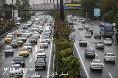 ترافیك سنگین در آزادراه قزوین-كرج و كرج-تهران