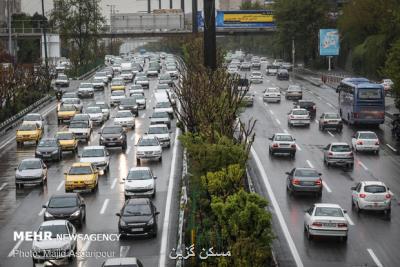 ترافیك سنگین در آزادراه قزوین-كرج و كرج-تهران